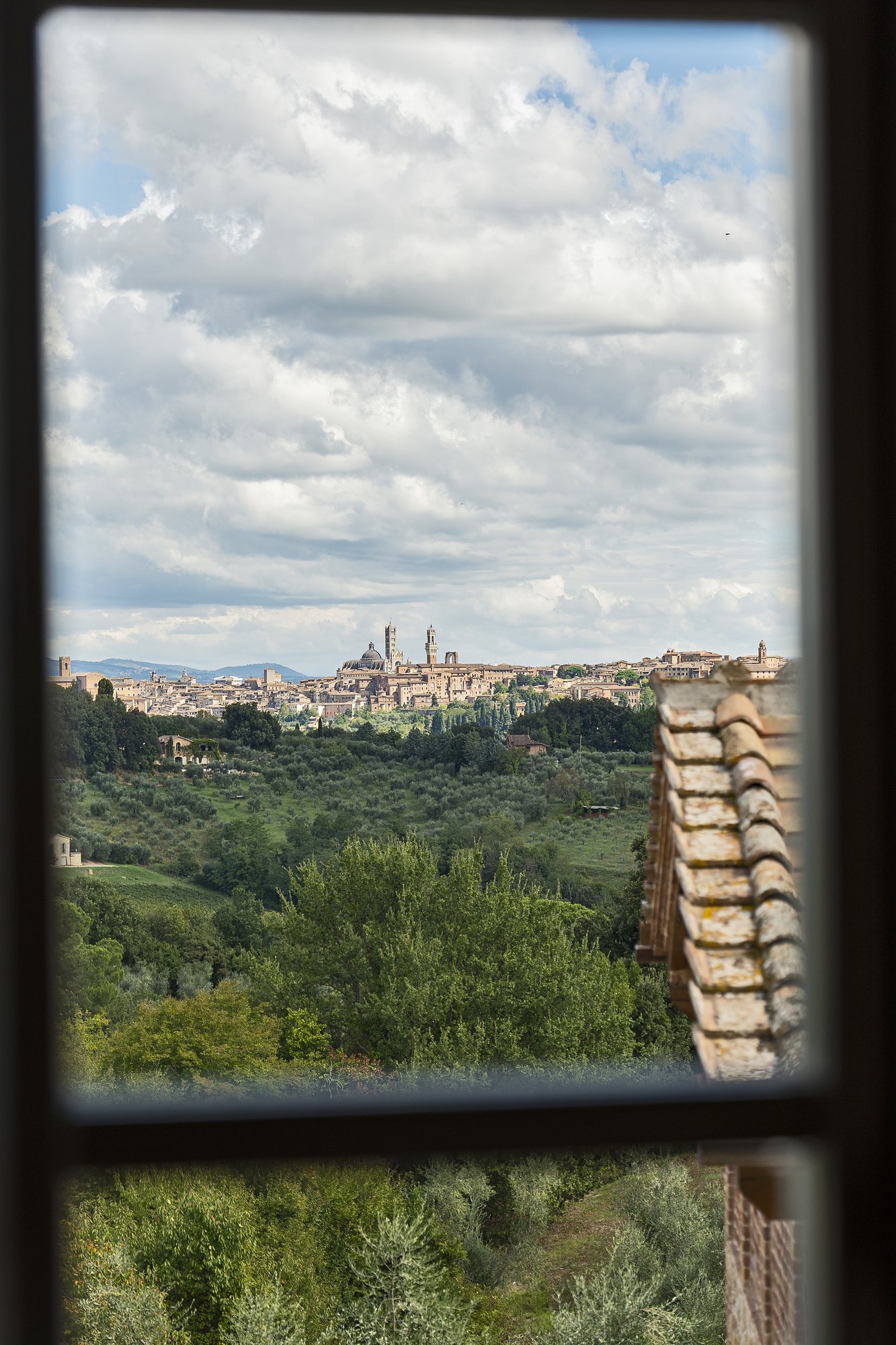 La vista su Siena dalla finestra