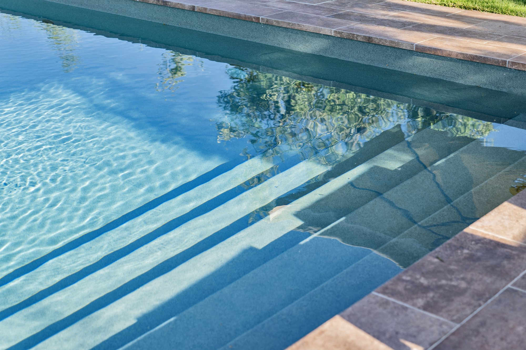 I gradini della piscina